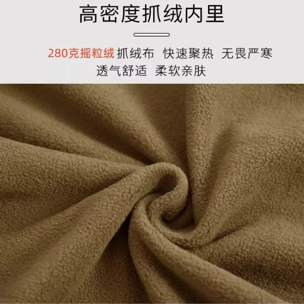 2026 Full Zippper Warm Fleece Tactical Jackets Men's Winter Thermal Turtleneck Jacket Outdoor Work Hunting Coats Safari Jacket