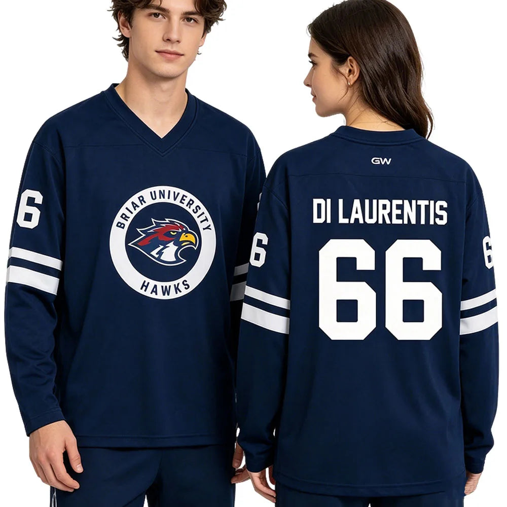 Men Women Clothing TV Off Campus Briar University Hockey Jersey Graham 44 22 DI LAURENTIS 66 Tucker46 T-shirt Graphic Merch Tee