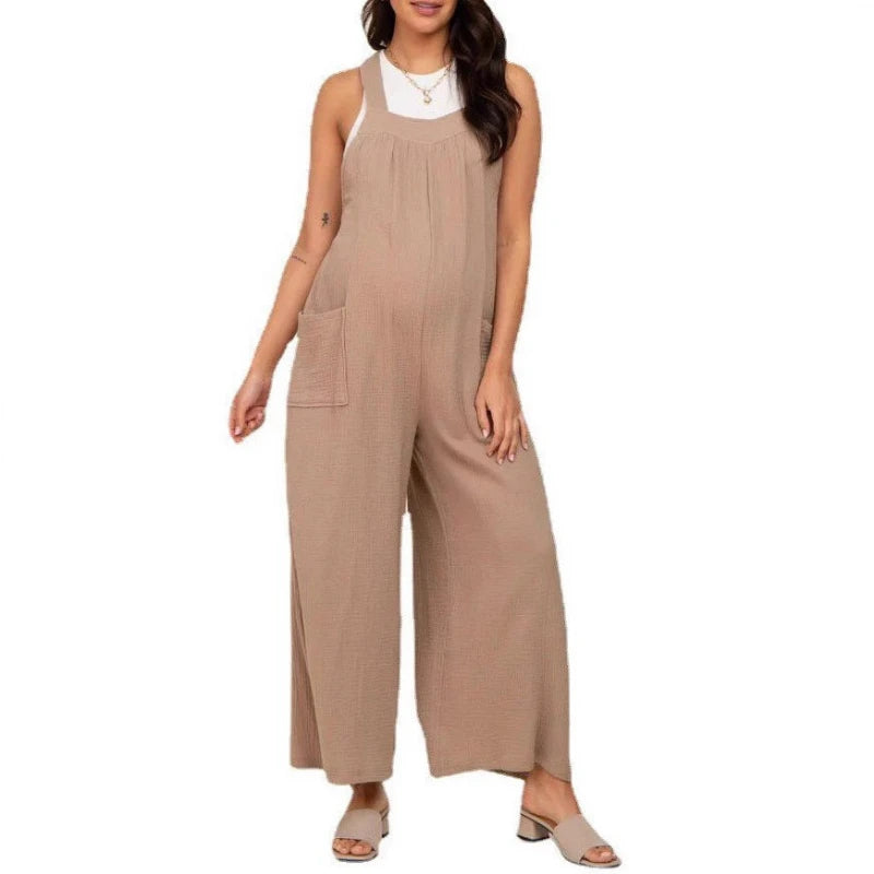 Pregnant Women's Pants Spring And Summer Thin Lace Up Wide Leg Casual Pregnant Women's Pants