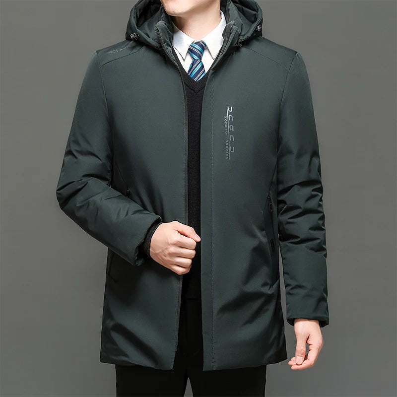 Hoodied Parka Clothes Thicken Fleece Zipper Mens Jackets Men Warm Winter Coat Men Plus Size New Waterproof Winter Jacket Men