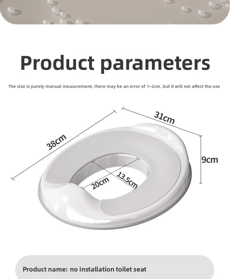 Splash Proof Kids Toilet Seat, Universal Fit Potty Training Seat, Sturdy Safe Toddler Toilet Accessory, Practical Toilet Seat fo