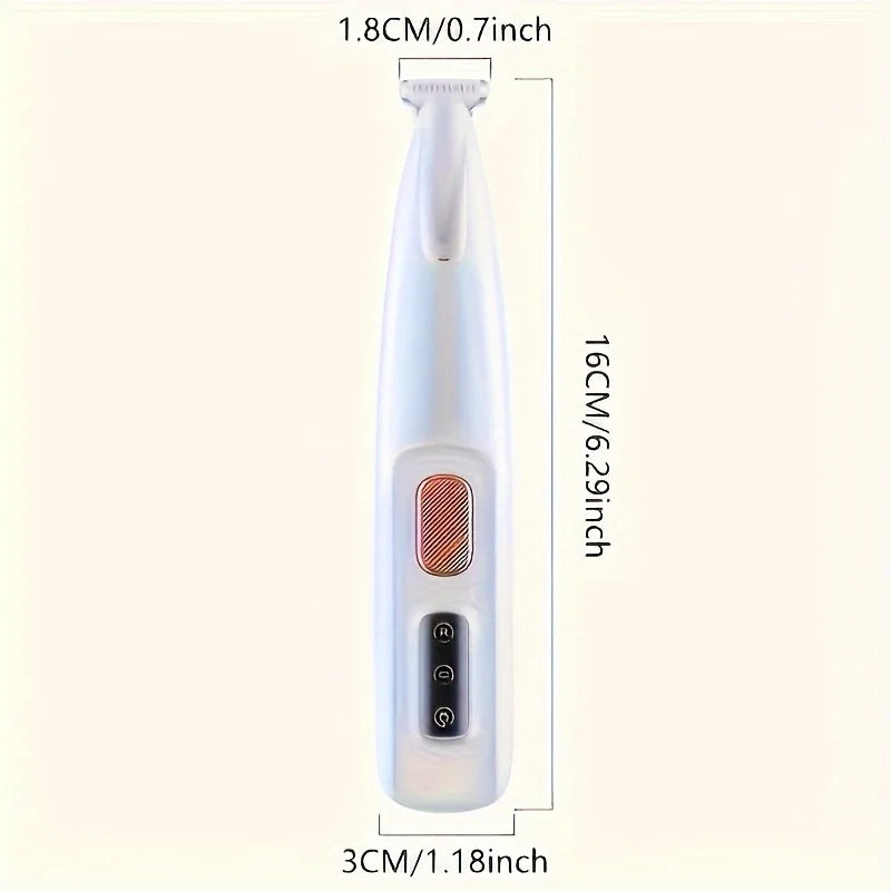 New Dog Paw Trimmer with LED Light Fully Waterproof Pet Hair Trimmer with LED Display Dog Clippers for Grooming 18mm Widen Blade