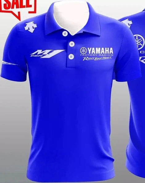 New YAMAHA Motorcycle Racing Team Polo Shirt Exclusive Racing Version MXGP Off-Road Riding Short Sleeve Venue Uniform Work Shirt