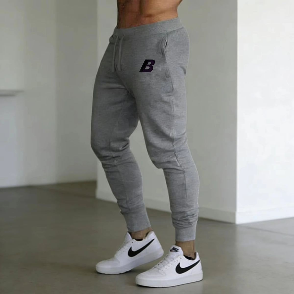 Letter B print Casual Sports Pants Running Workout Jogging Long Pants Gym Sport Trousers for Men Jogger Sweatpants men pants