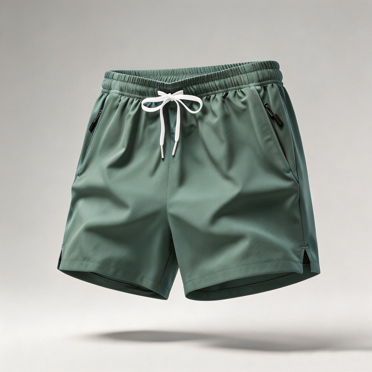 Men's Quick Dry Running Shorts with Drawstring and Zip Pockets - Ideal for Athletic Workouts and Gym Sessions Swim Trunks