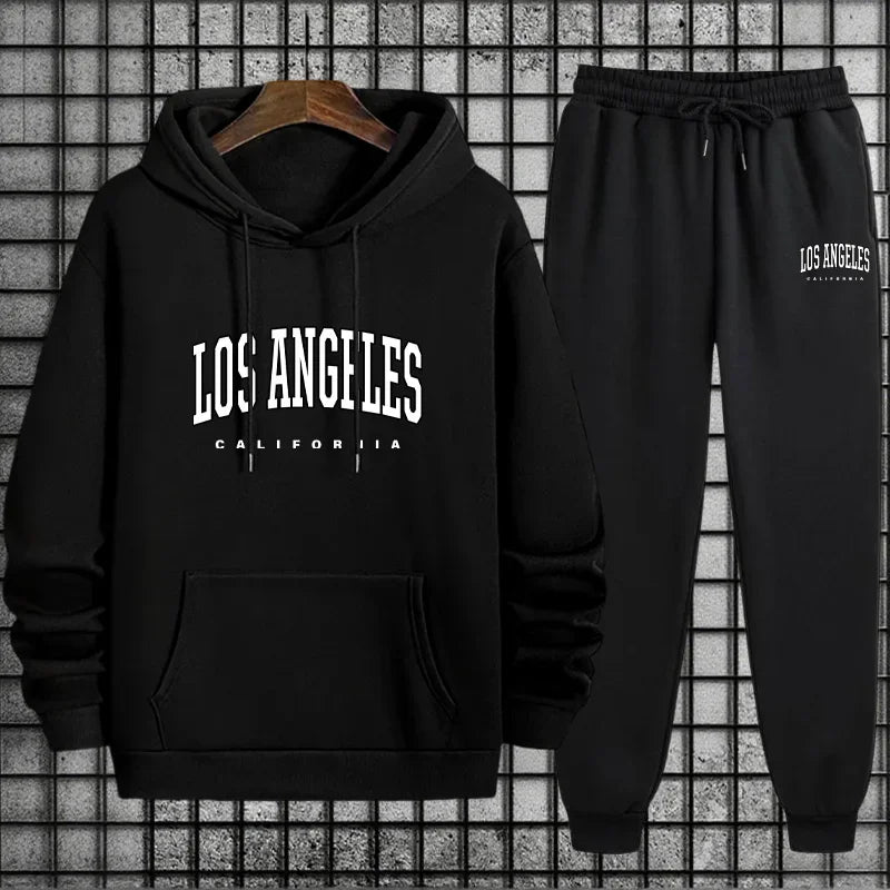 2025 Casual Tracksuit Hoodie + Sweatpants Men's Sportswear Autumn Training Sports Set Male Urban Fashion Warm Sweatshirt Outfit