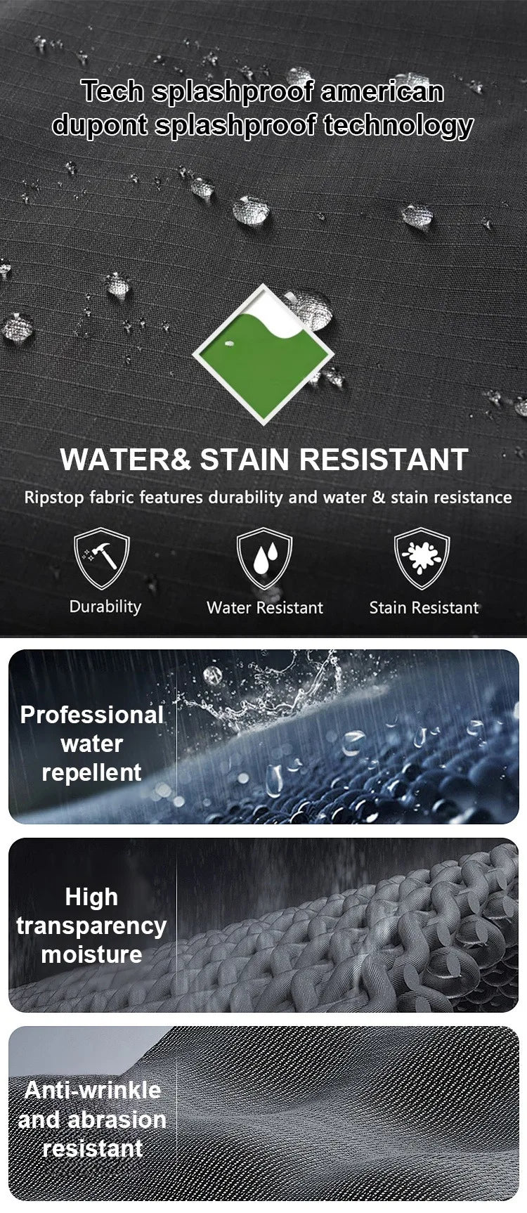 Men's Loose Training Pants Outdoor Waterproof Slim Stretch Tactical Pants with Pockets Multi-functional Quick-drying Cargo Pants