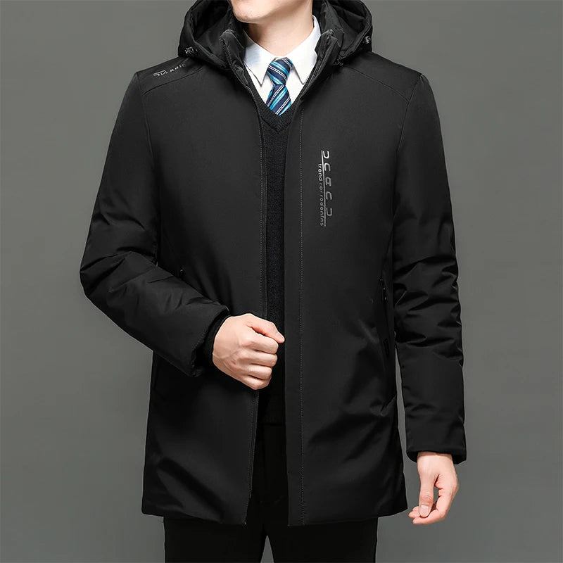 Hoodied Parka Clothes Thicken Fleece Zipper Mens Jackets Men Warm Winter Coat Men Plus Size New Waterproof Winter Jacket Men