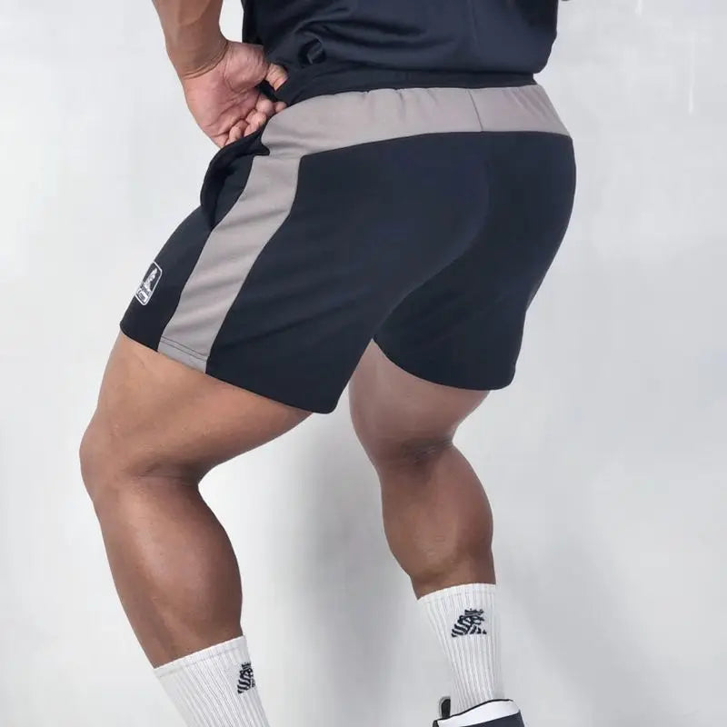 Men's Basketball 3-Point Sports Shorts Gym Fitness Training Elastic Loose Summer Beach Bodybuilding Shorts with Zip Pocket