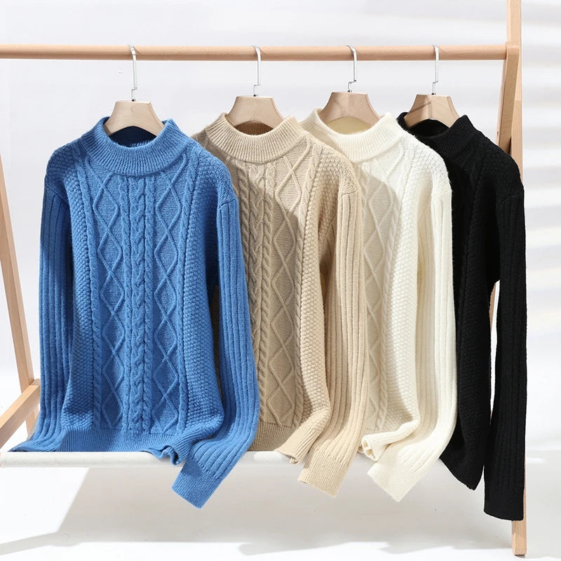 2025 Autumn Casual Men's Sweater O-Neck Striped Slim Knittwear Mens Sweaters Pullover Men Harajuku Mens Retro Sweaters