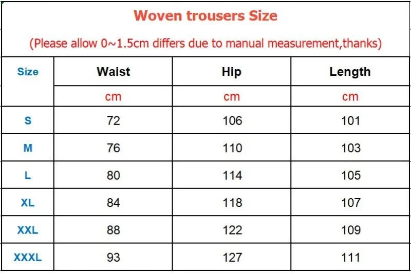 Spring Autumn New Cargo Pants Men's Fashion Sports Cargo Pants Solid Color Sweatpants Joggers Woven Pants Casual Male Trousers