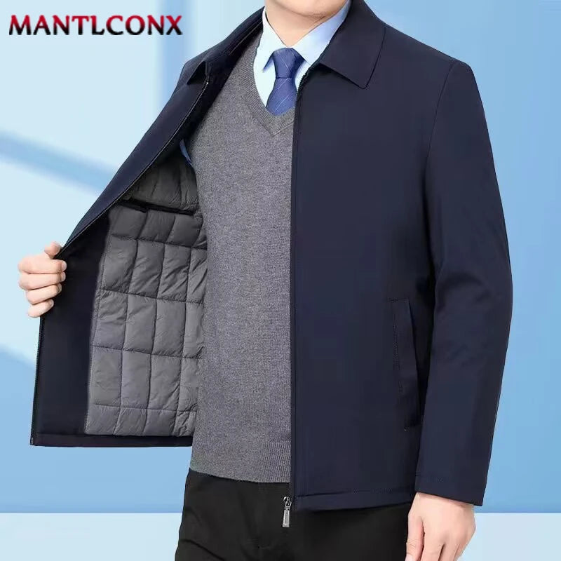 New Warm Padded Parka Men's Winter Jacket Coat Thermal Winter Jacket Men Business Casual Blazer Coat Men Autumn Luxury Outwear