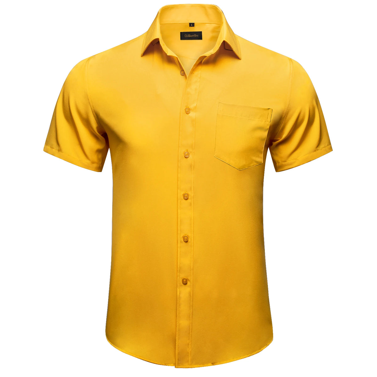 Men Shirts Short Sleeve Cotton Polyester Summer T-shirts Solid Black White Red Business Casual Tops Hawaiian Shirt