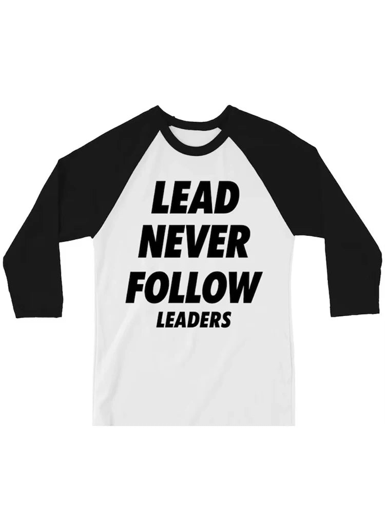 New 2026 Lead Never Follow Leaders 3D Printed Unisex Casual T-shirt Shirt Harajuku Street Round Neck Long Sleeve Men's Clothing