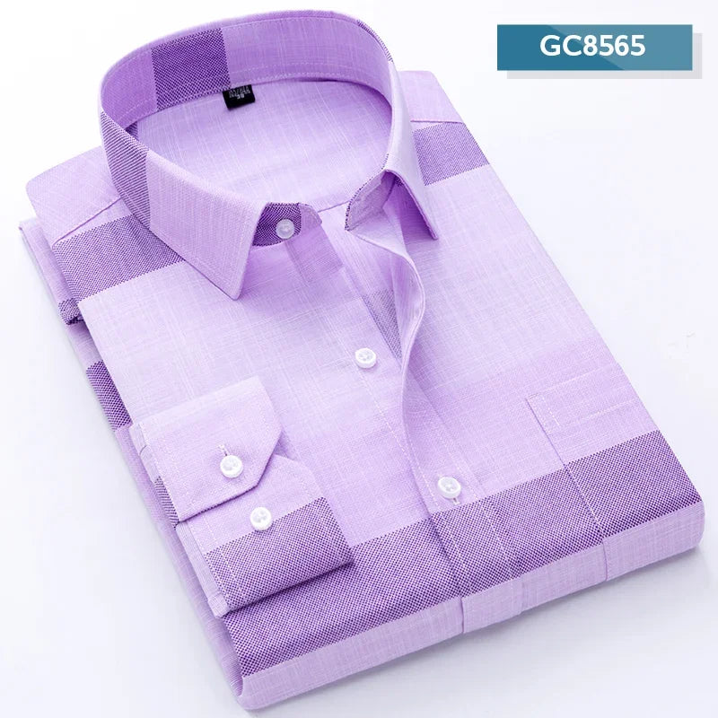 2024 Men's Printed Shirt Spring Long Sleeve Casual Daily Thin Soft Comfortable Business Slim Fit Button Down Dress  Shirts