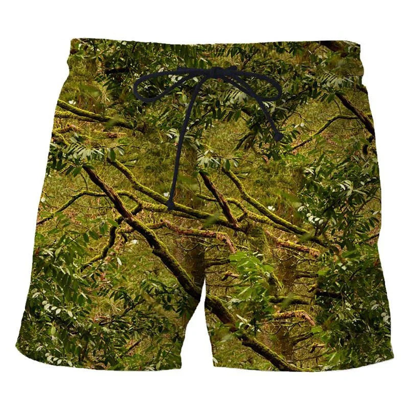 Camouflage Leaf 3D Print Sport Quick-dry Breathable Men Women Pant Outdoor Street Casual Fashion Loose Run Fitness Shorts Summer