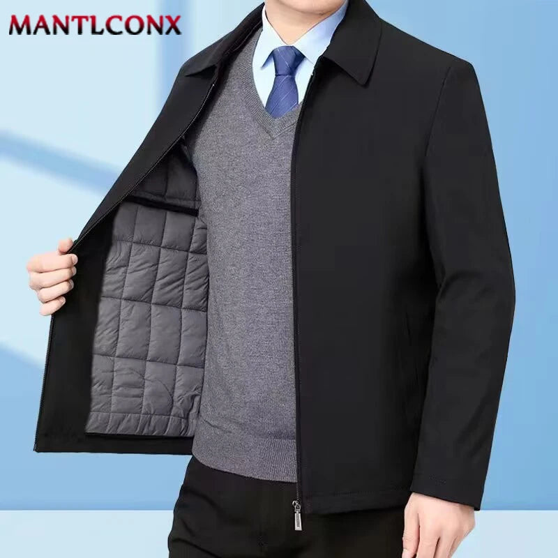 New Warm Padded Parka Men's Winter Jacket Coat Thermal Winter Jacket Men Business Casual Blazer Coat Men Autumn Luxury Outwear