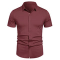 Men's Stretch Shirt Wrinkle Free Dress Shirts Regular Fit Short Sleeve Stretch Business Casual Button Down Shirts