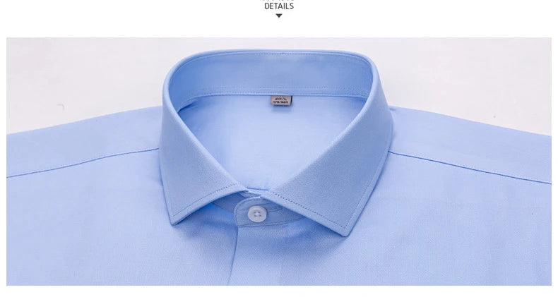 Windsor Collar Regular Cuff Dress Shirt Fashion Men's Long Sleeve Luxury Business Formal Shirts Solid Easy Care Casual Social