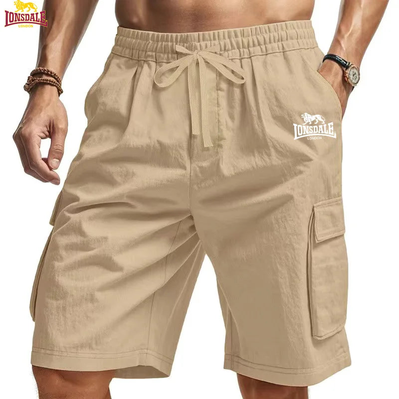 New LONSDALE Loose Men's Shorts - Oversized Multi Pocket Casual Swimsuit - Summer Fashionable and Comfortable Pants
