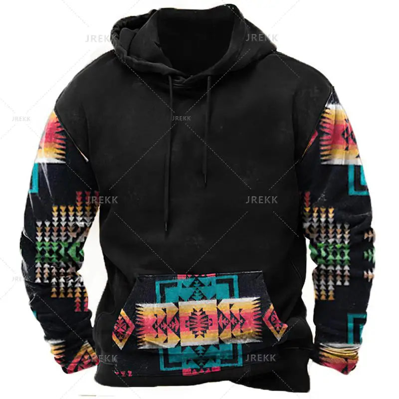 Spring And Autumn Retro men's Sweatshirt Hoodie For Men Oversized men's Clothing Casual India Harajuku men's Hoodie Hoodie