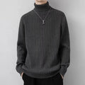 Autumn Winter Turtleneck Sweater Men Solid Color Fashion Knit Pullovers Youthful Vitality Casual Turtleneck Pullover Sweaters