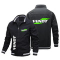 New Fashion FENDT Standing Collar Men's Jacket Brand Outdoor Leisure Windproof Motorcycle Zipper Sports Coat