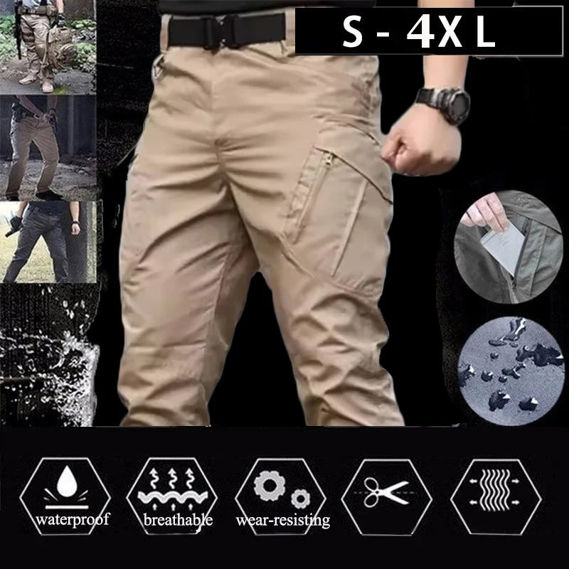 Tactical Men Pants Summer Lightweight Casual Trousers Waterproof Multiple Pockets Cargo Pants Quick Dry Outdoor Workout Pant