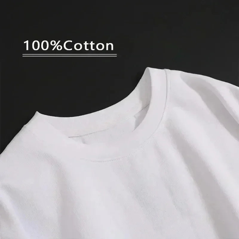 New short-sleeved T-shirt made of 100% pure cotton, suitable for both men and women. It is a summer style, loose and casual.