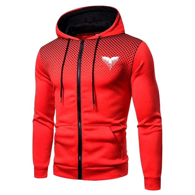 Men's Tracksuit Zipper Coat and Black Sweatpants Outdoor Casual Sporty Hoodie Jogging Suit Male Autumn Training Set Sweatshirts