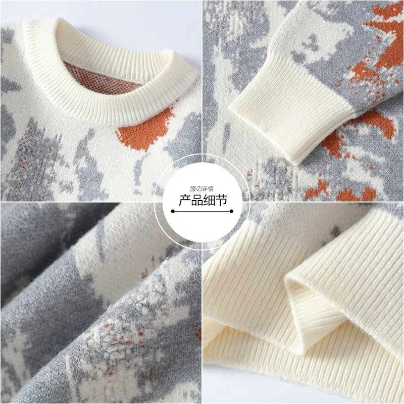 autumn and winter Men's Fashion casual Round Neck Warm sweater slim fit Sweaters Men sweater male Thicken Warm wool pullovers