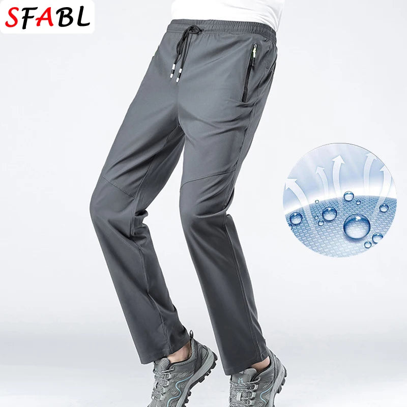 Summer Quick Dry Gym Fitness Men's Pants Breathable Running Jogging Sweatpants Trousers for Men Sports Pants Man Black Gray 3XL