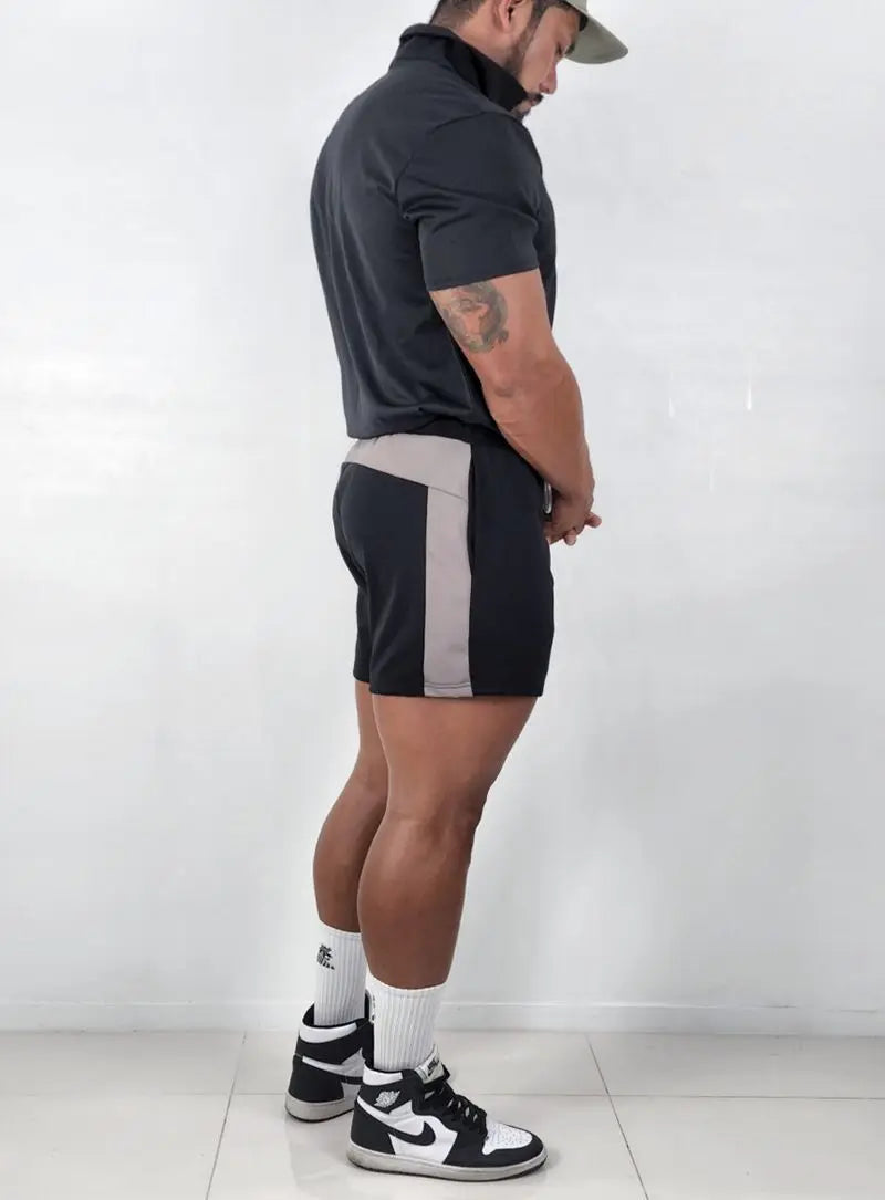 Men's Basketball 3-Point Sports Shorts Gym Fitness Training Elastic Loose Summer Beach Bodybuilding Shorts with Zip Pocket