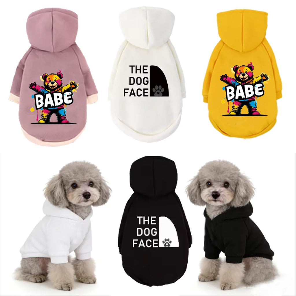 Pet Hooded Sweatshirt  Cats & Dogs Fashion Unique Printed Pattern For Pomeranian  Maltese Golden Retriever