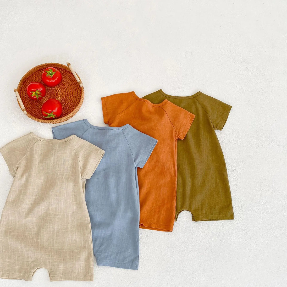 Linen Cotton Baby Boys Rompers Summer Infant Baby Bodysuit Casual Newborn Girls Jumpsuit Toddler Boys Bodysuit Overalls 0-24m
