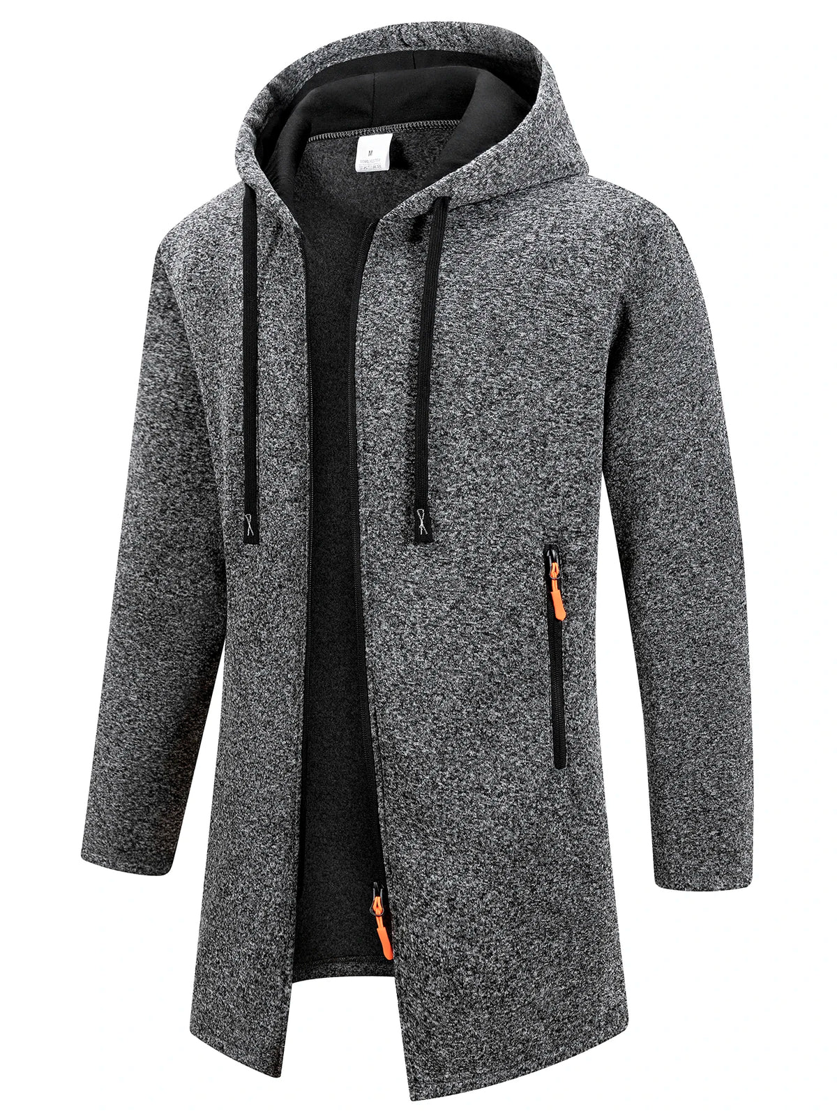 Autumn Winter Warm Fleece Zipper Jacket Men's Long Sleeve Sweatshirts for Men with Zipper Hooded Jacket Coat Warm Streetwear