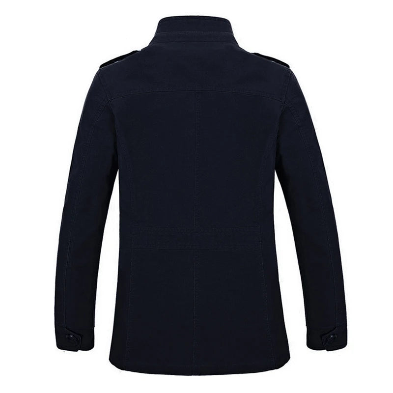 High Quality Men's Casual Jacket 6XL Male Windbreaker Oversized Cotton Classic Jackets Men Clothing Trench Coat