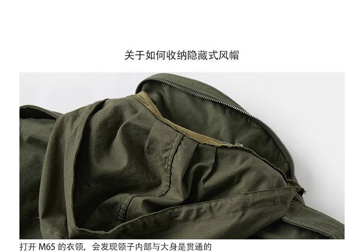 Rugged Bronson 1969 M65 Blended Satin Field Jacket M-65 Olive Green Jacket M51 Tactical Coat