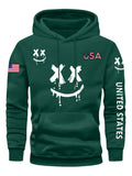 Autumn Winter Expression Print Men Women Long-sleeved Hooded Sweatshirt Daily Outdoor Vacation Fitness Casual Warm Sportswear