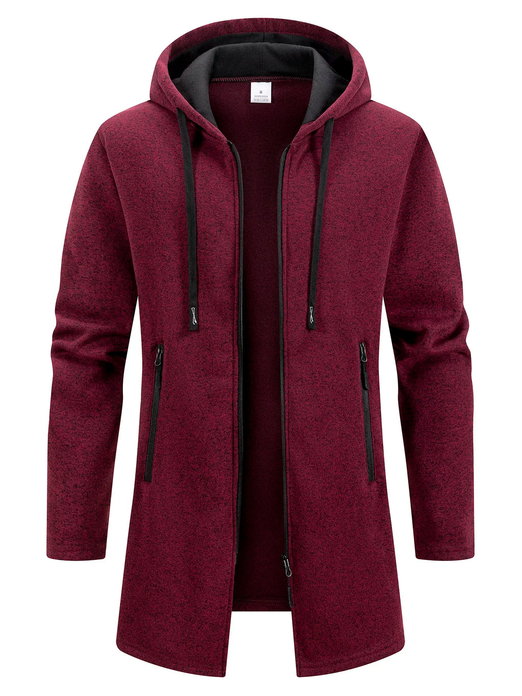 Autumn Winter Warm Fleece Zipper Jacket Men's Long Sleeve Sweatshirts for Men with Zipper Hooded Jacket Coat Warm Streetwear