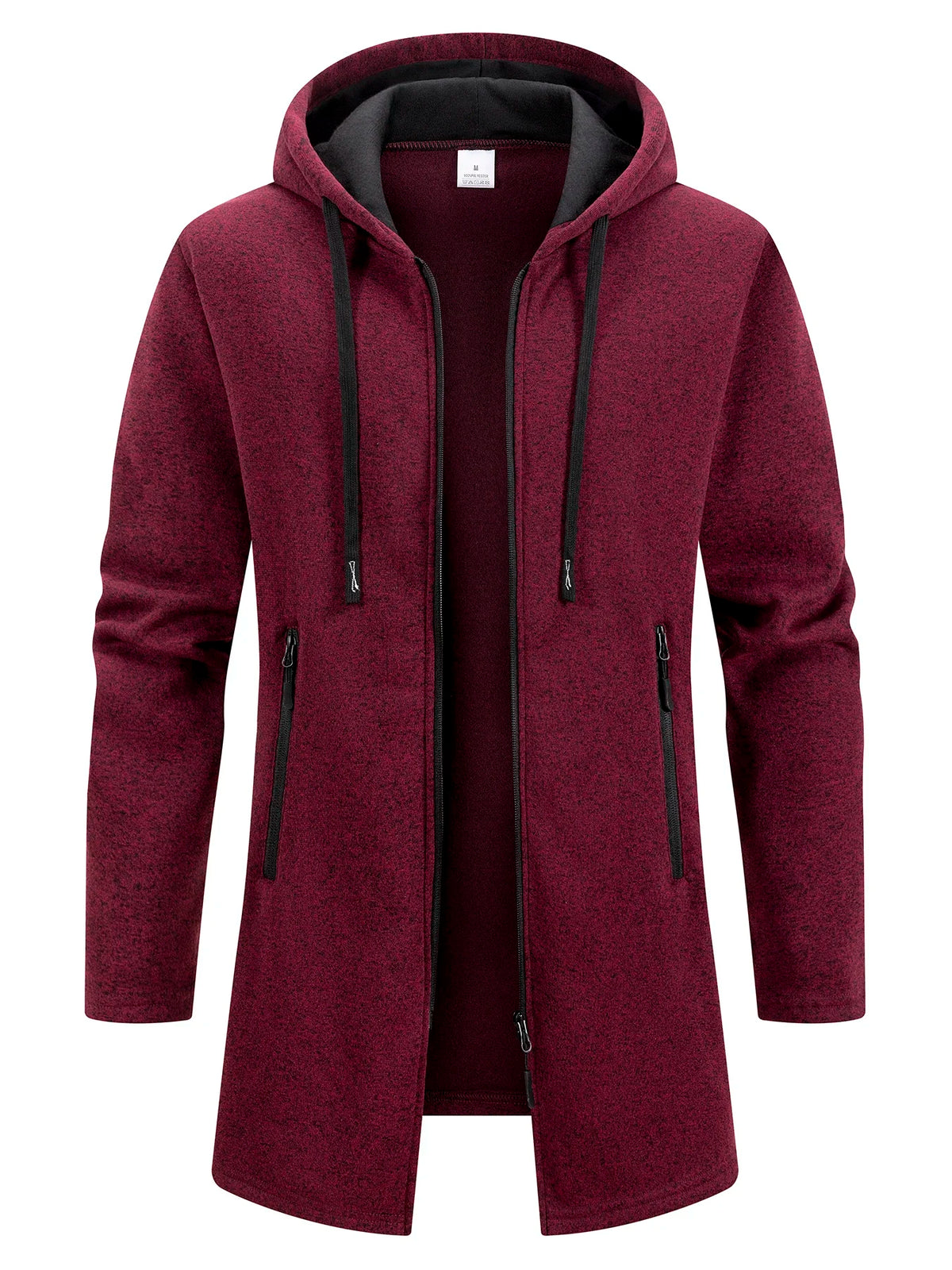 Autumn Winter Warm Fleece Zipper Jacket Men's Long Sleeve Sweatshirts for Men with Zipper Hooded Jacket Coat Warm Streetwear