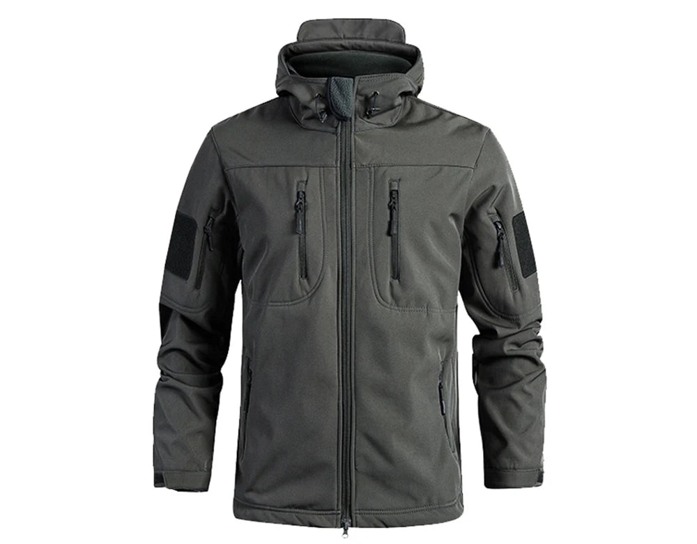 Autumn Winter Mens Army Tactical Jackets Men Softshell Warm Waterproof Action Jacket Men Mountain Ski Windbreaker Hooded Coats