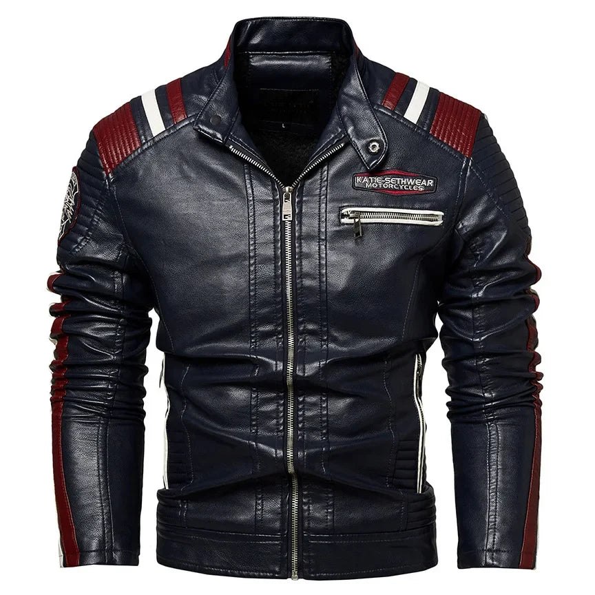 Male PU Blazers Moto Style Jackets Leather Jackets New High Quality Men's Casual PU Leather Jacket Trend New Windproof Coat