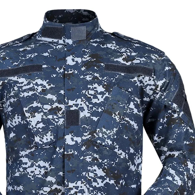Military Uniform Navy Blue Camouflage Suits Outdoor Tactical Uniform Airsoft Clothing Military Tactical Gear Man Army Uniform