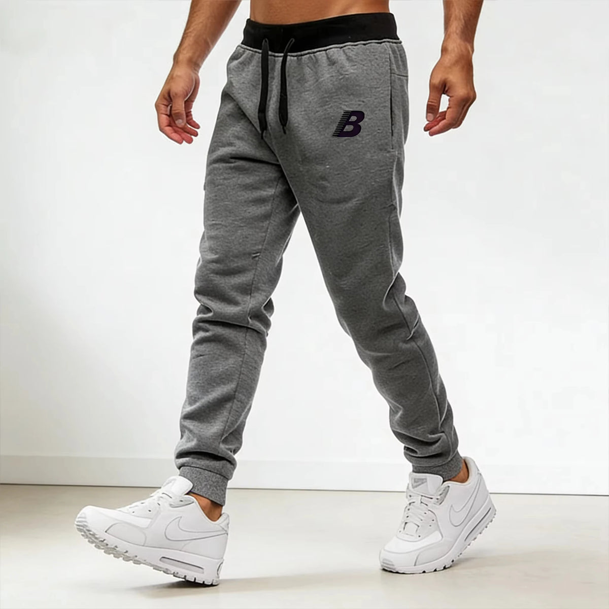 Letter B print Casual Sports Pants Running Workout Jogging Long Pants Gym Sport Trousers for Men Jogger Sweatpants men pants