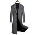 Autumn Winter Long Wool Coat Men Fashion Pea Coat Jacket Wool & Blends Jackets Mens Woolen Overcoat