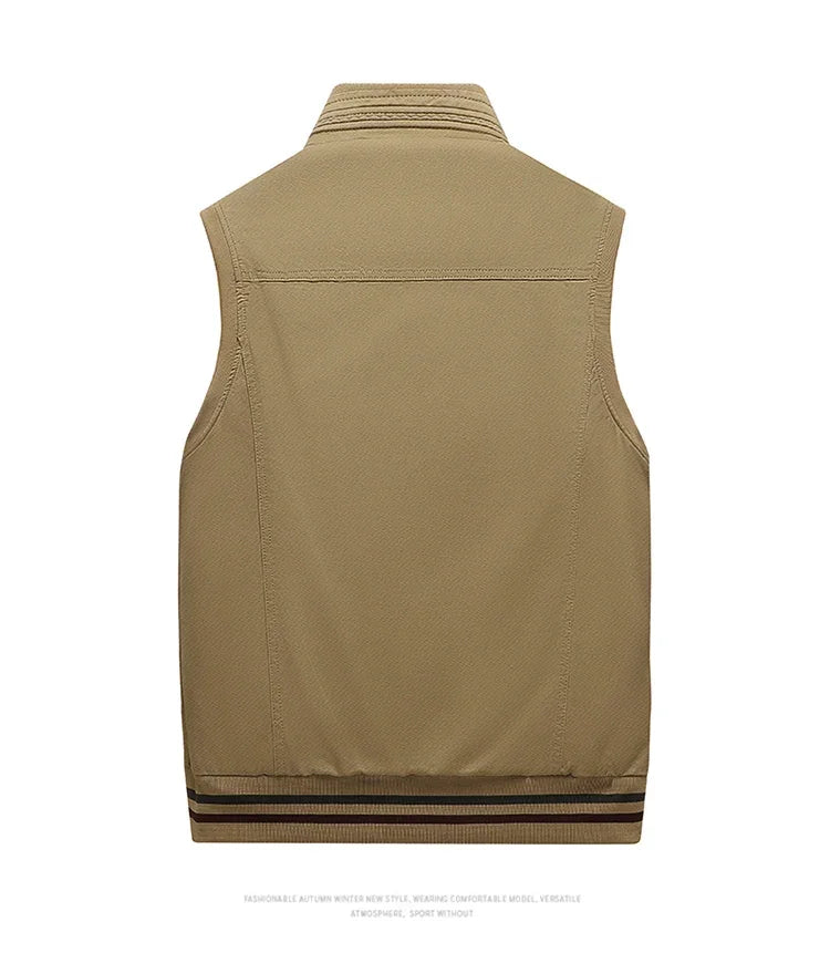 Winter Motorcyclist Mountaineering Men's Sleeveless Casual Coat Male Work Cargo Vest Men Photography Clothing Tactical Jackets