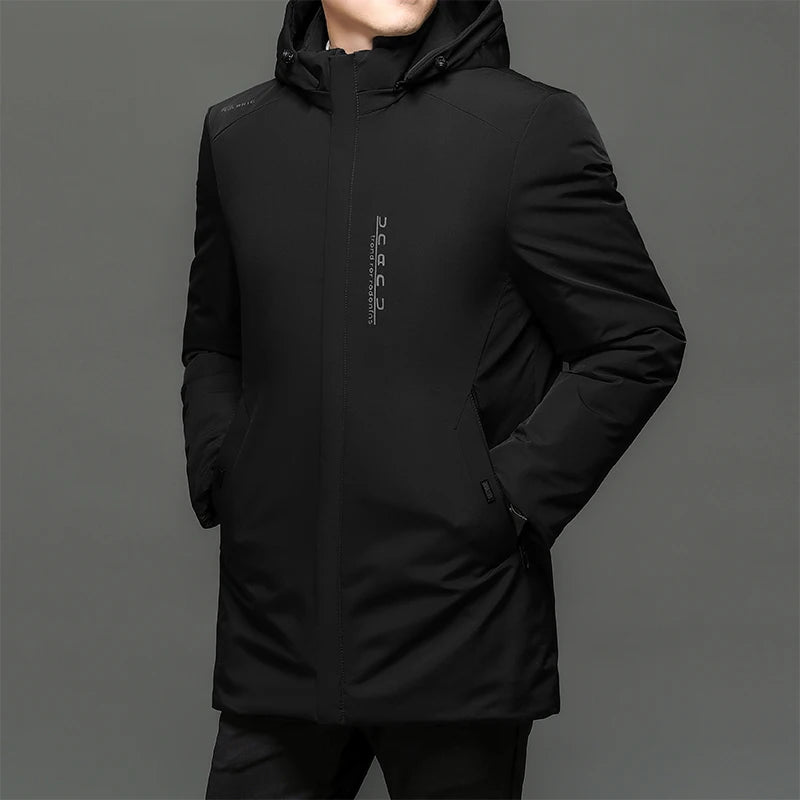 Hoodied Parka Clothes Thicken Fleece Zipper Mens Jackets Men Warm Winter Coat Men Plus Size New Waterproof Winter Jacket Men