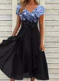 Women'S Dress Chiffon Elegant Lace Patchwork Dress Cut-Out Long Dress Bridesmaid Evening Dress   Vestidos 2025