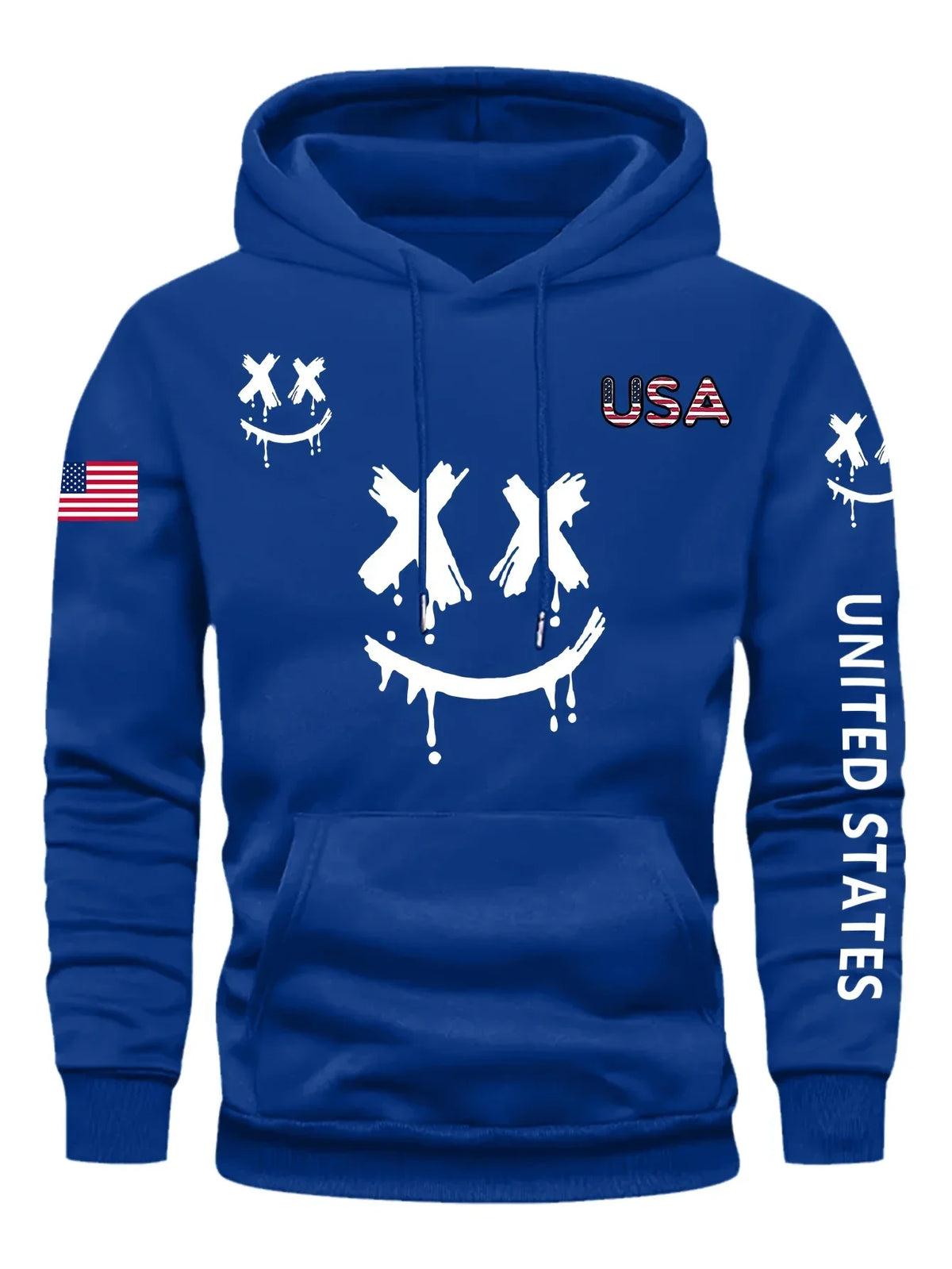 Autumn Winter Expression Print Men Women Long-sleeved Hooded Sweatshirt Daily Outdoor Vacation Fitness Casual Warm Sportswear